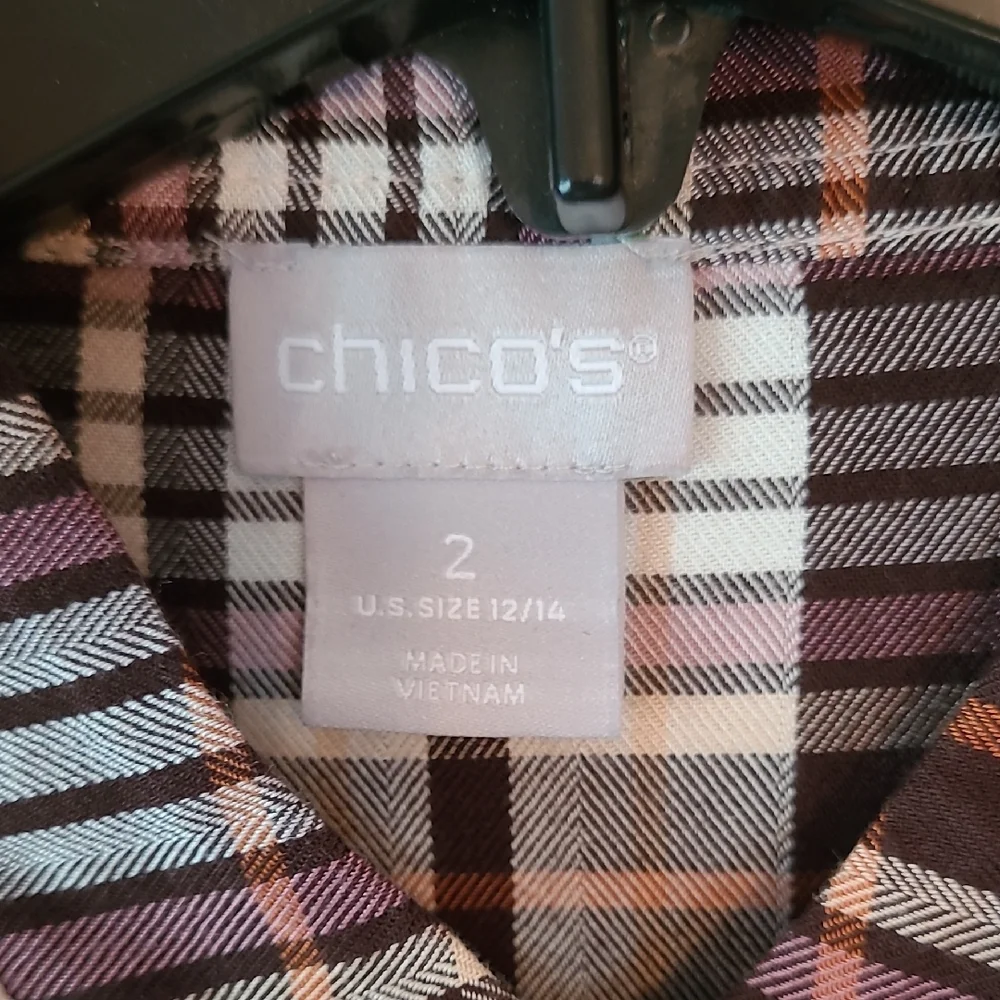 Plaid Ruffle Blouse - Picture 2 of 2